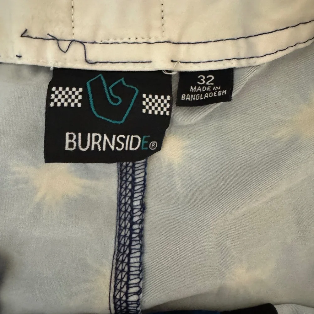 Burnside Swim Trunks American Flag Fireworks‎ Patriotic USA Size 32